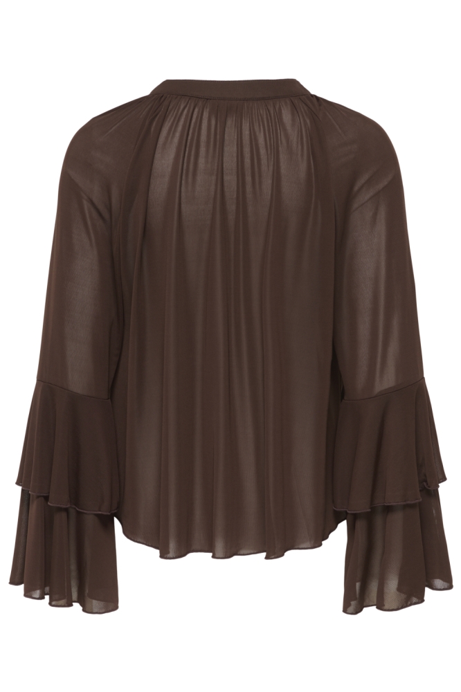 Jacqueline de Yong bruine dames blouse | Achteraanzicht