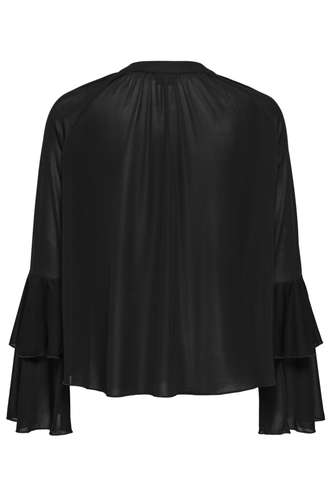 Jacqueline de Yong zwarte dames blouse | Achteraanzicht