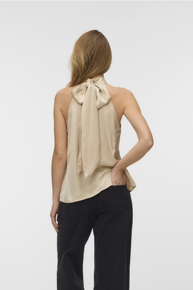 Vero Moda beige dames top | Model achteraanzicht