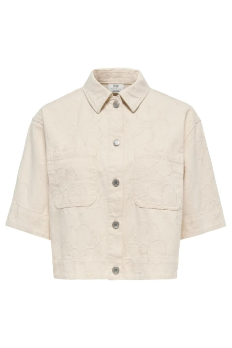 Jacqueline de Yong ecru dames blouse | Vooraanzicht