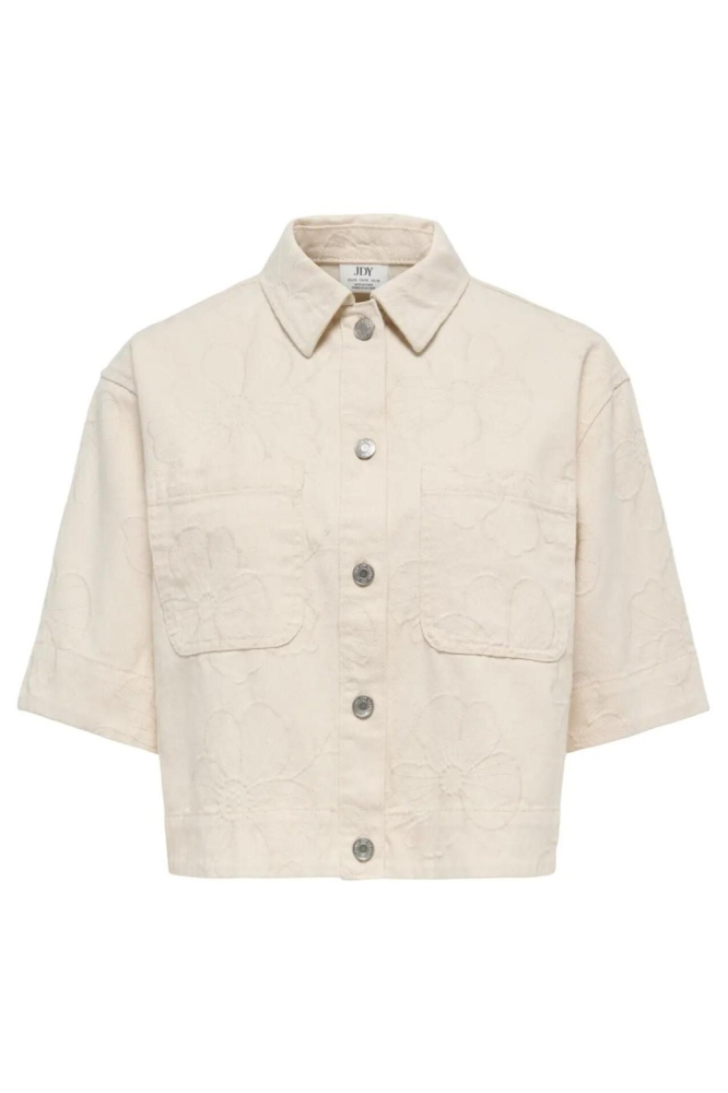 Jacqueline de Yong ecru dames blouse | Vooraanzicht