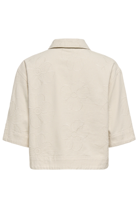 Jacqueline de Yong ecru dames blouse | Achteraanzicht