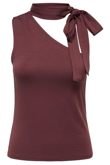 Jacqueline de Yong Top JDYMATI ONE SHOULDER SCARF TOP JRS 15380683 Windsor Wine