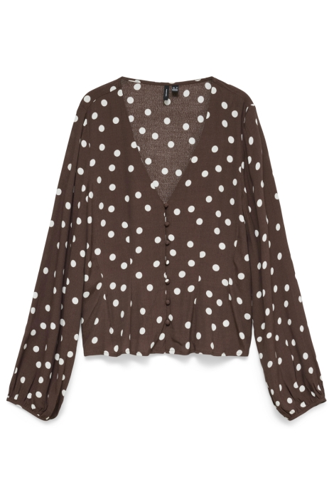 Vero Moda bruine dames blouse | Vooraanzicht