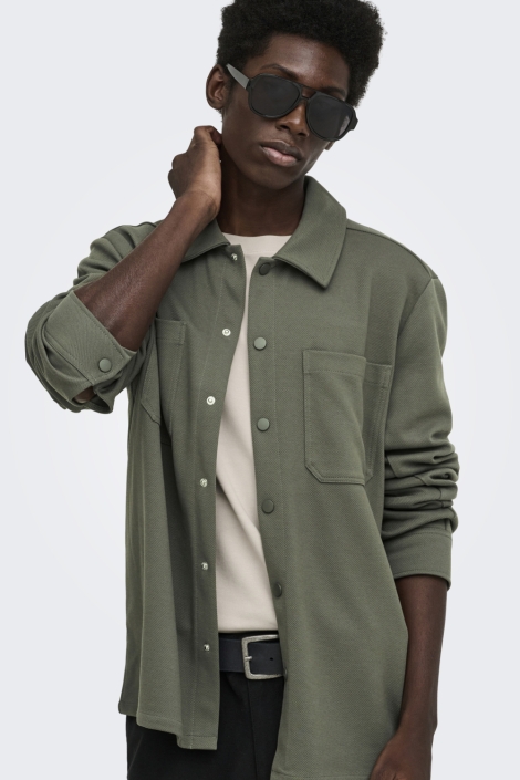 Only & Sons groene heren overhemd | 