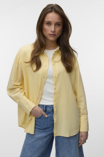 Vero Moda vmmarley ls shirt wvn sb4 Geel
