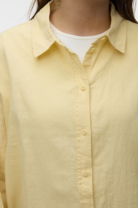 Vero Moda gele dames blouse | Close up