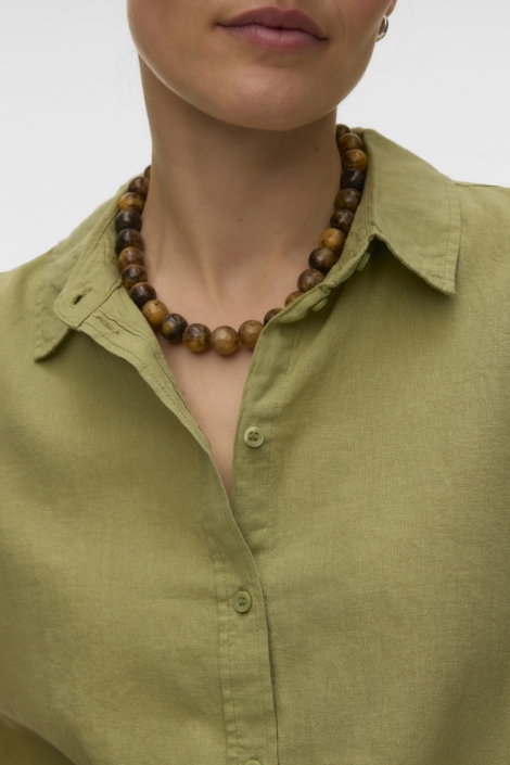 Vero Moda groene dames blouse | Close up