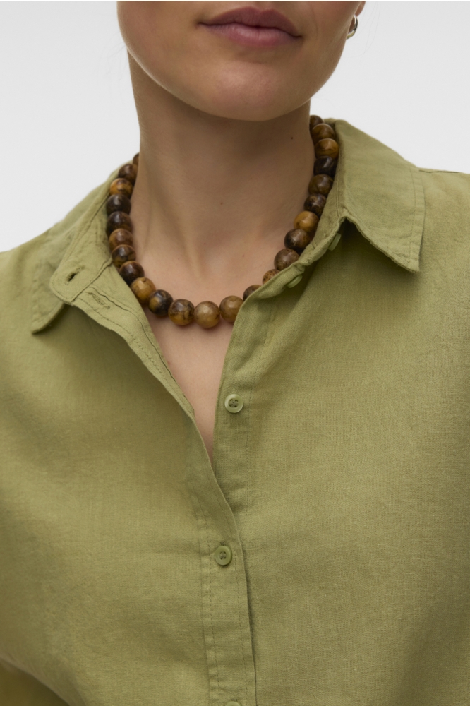 Vero Moda groene dames blouse | Close up