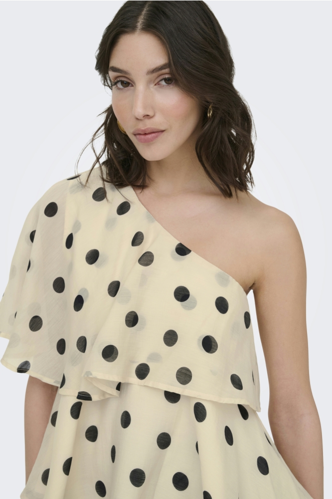 Jacqueline de Yong beige dames top | Model vooraanzicht