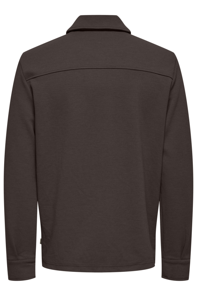 Only & Sons bruine heren overhemd | Achteraanzicht