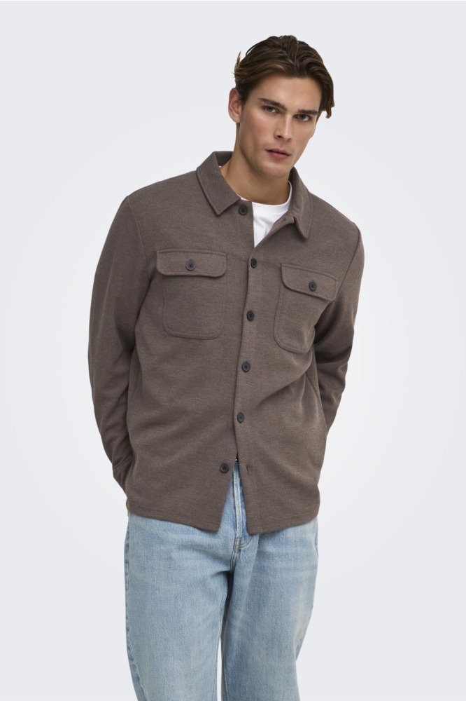 Only & Sons bruine heren overhemd | Model