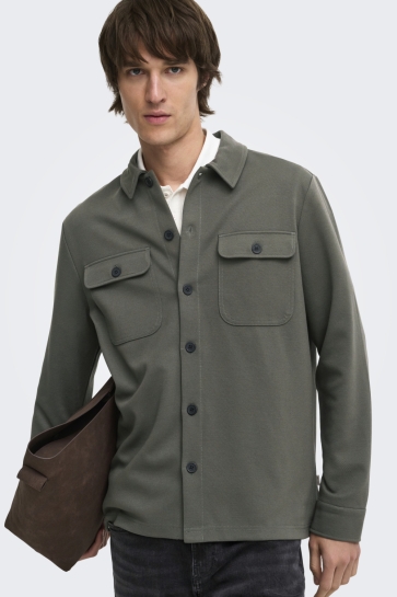 Only & Sons Overhemd ONSNEWKODYL OVERSHIRT SWEAT NOOS 22021279 Beluga