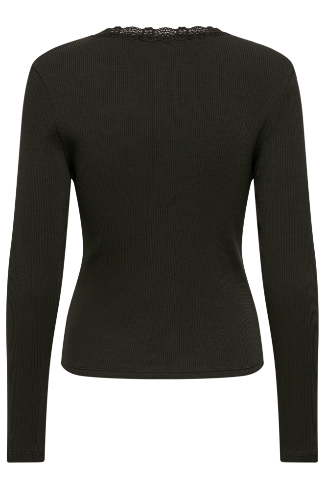 Only bruine dames t-shirt | Achteraanzicht