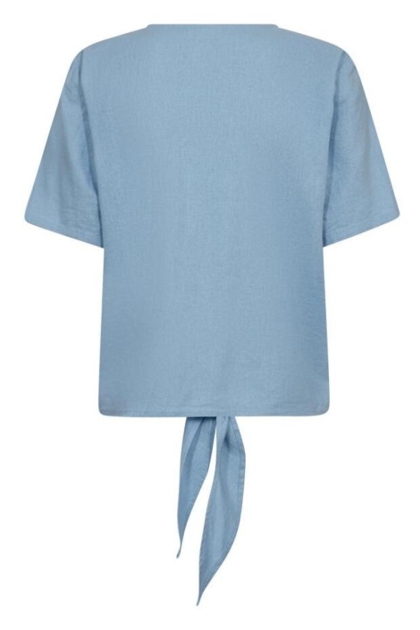 Freequent blauwe dames blouse | Achteraanzicht