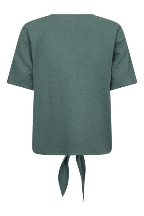 Freequent groene dames blouse | Achteraanzicht