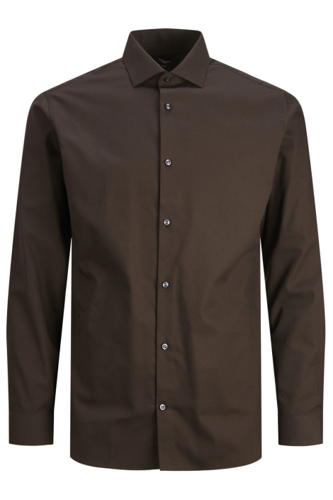 Jack & Jones bruine heren overhemd | Vooraanzicht