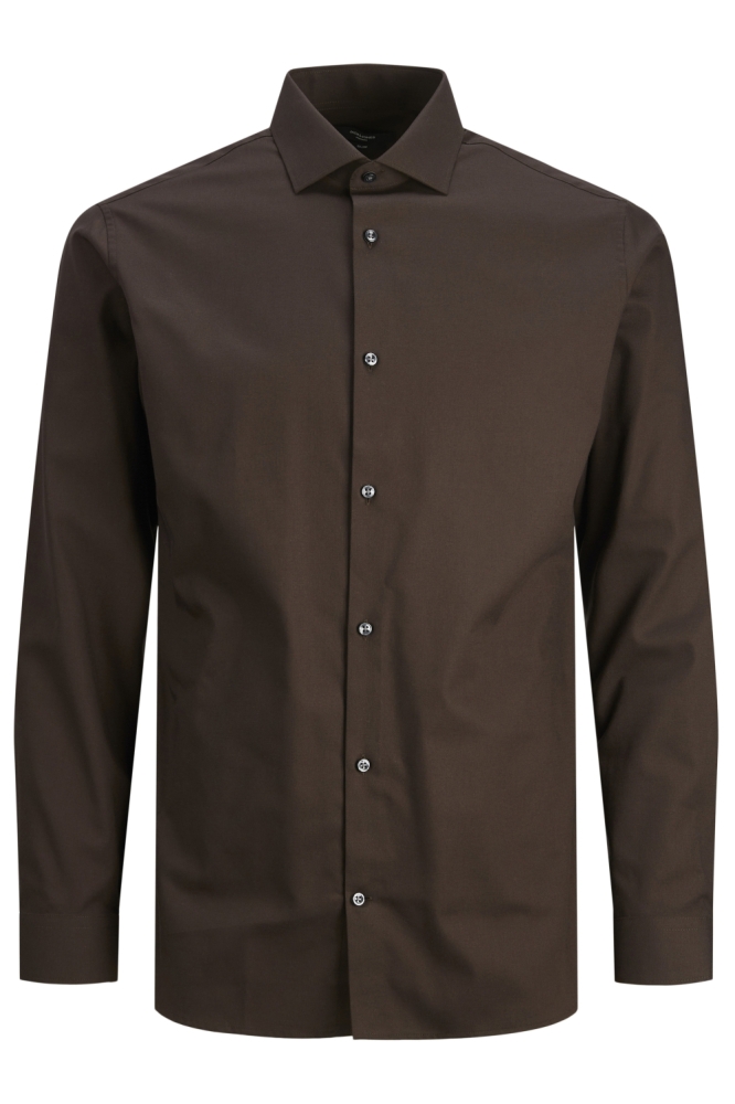 Jack & Jones bruine heren overhemd | Vooraanzicht