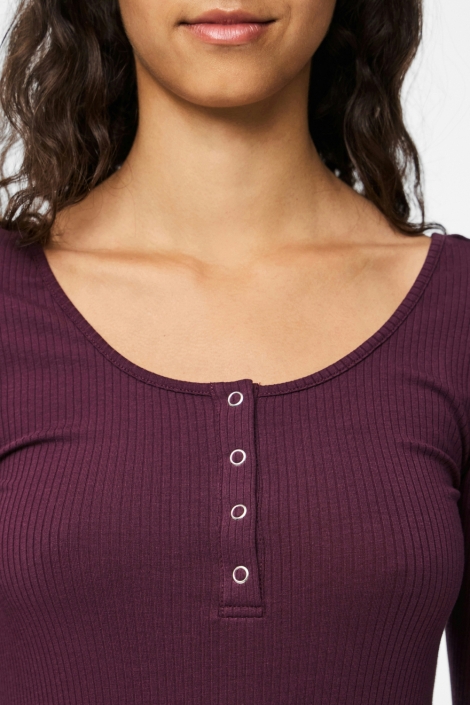 Pieces bordeaux dames t-shirt | Unique Selling Point