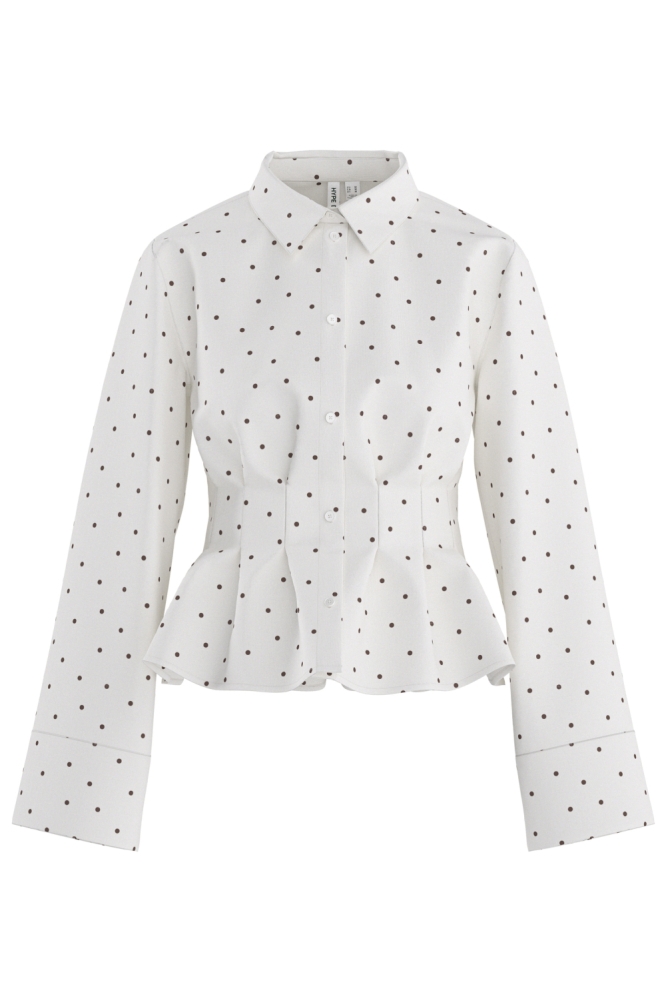 Hypedrop witte dames blouse | Vooraanzicht