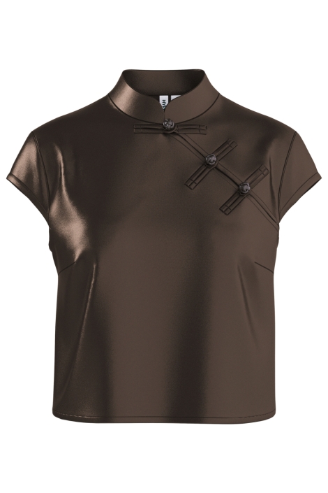 Hypedrop bruine dames blouse | Vooraanzicht