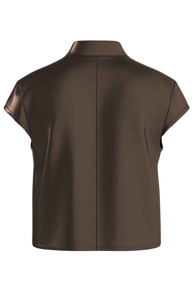 Hypedrop bruine dames blouse | Achteraanzicht