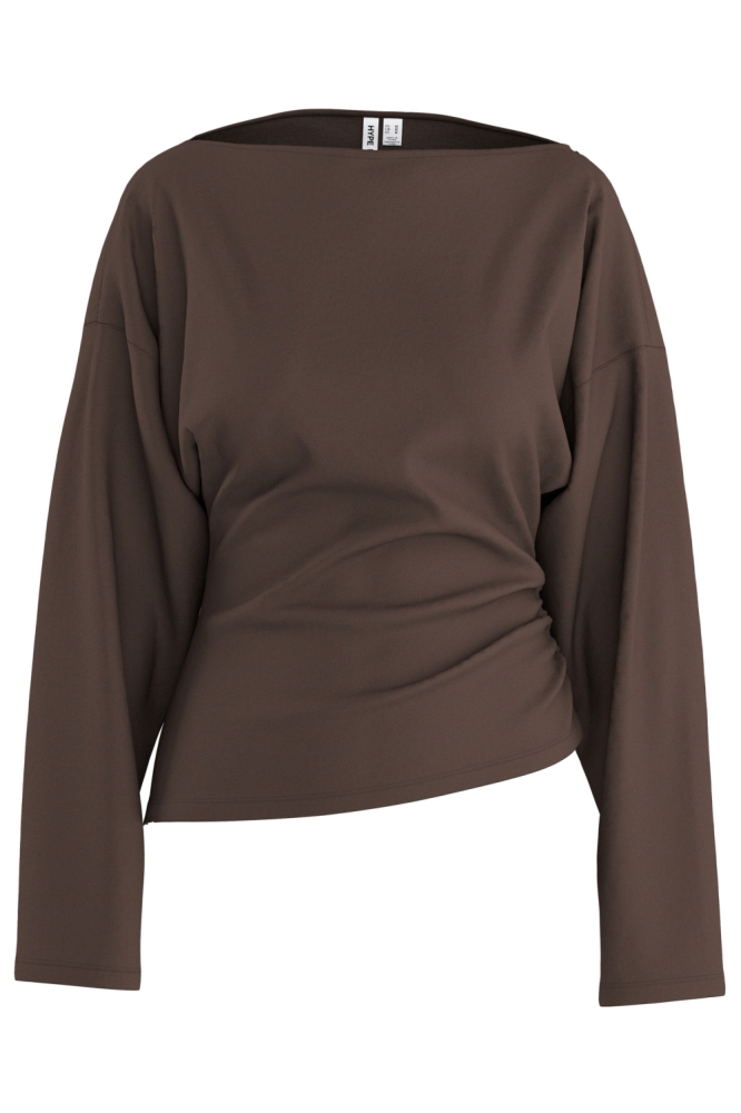 Hypedrop bruine dames t-shirt | Vooraanzicht