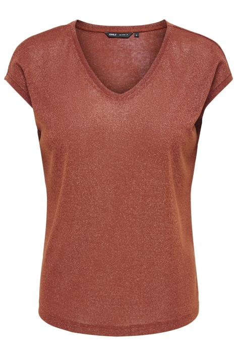 Only oranje dames t-shirt | Vooraanzicht