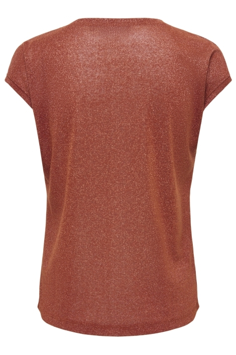 Only oranje dames t-shirt | Achteraanzicht