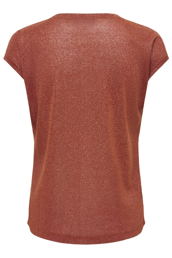 Only oranje dames t-shirt | Achteraanzicht