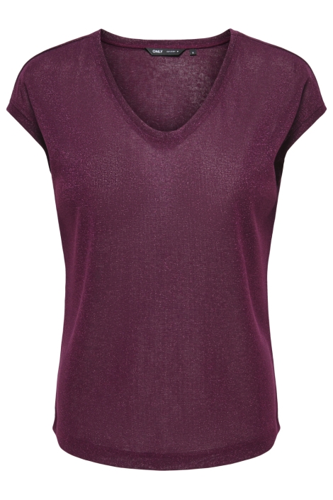 Only bordeaux dames t-shirt | Vooraanzicht