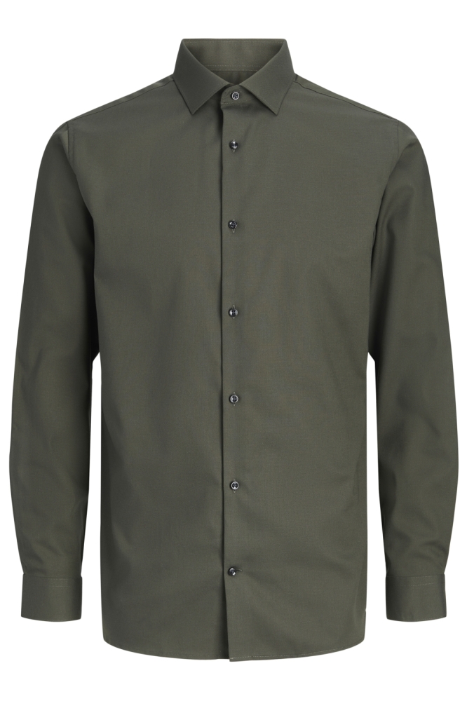 Jack & Jones groene heren overhemd | Vooraanzicht
