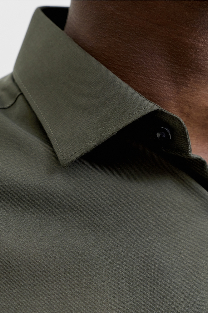 Jack & Jones groene heren overhemd | Close up