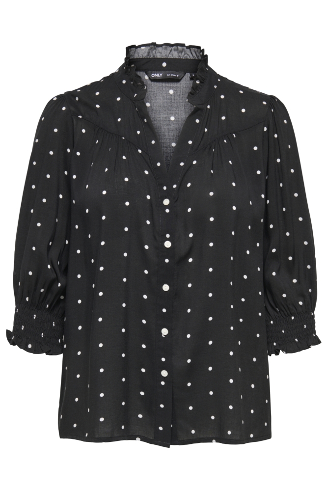 Only zwarte dames blouse | Vooraanzicht