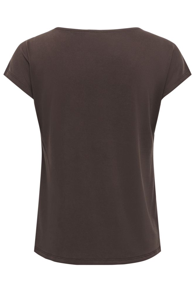 Only bruine dames t-shirt | Achteraanzicht