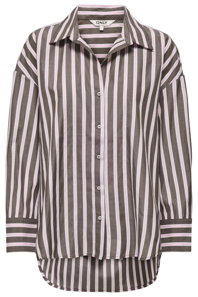 Only bruine dames blouse | Vooraanzicht