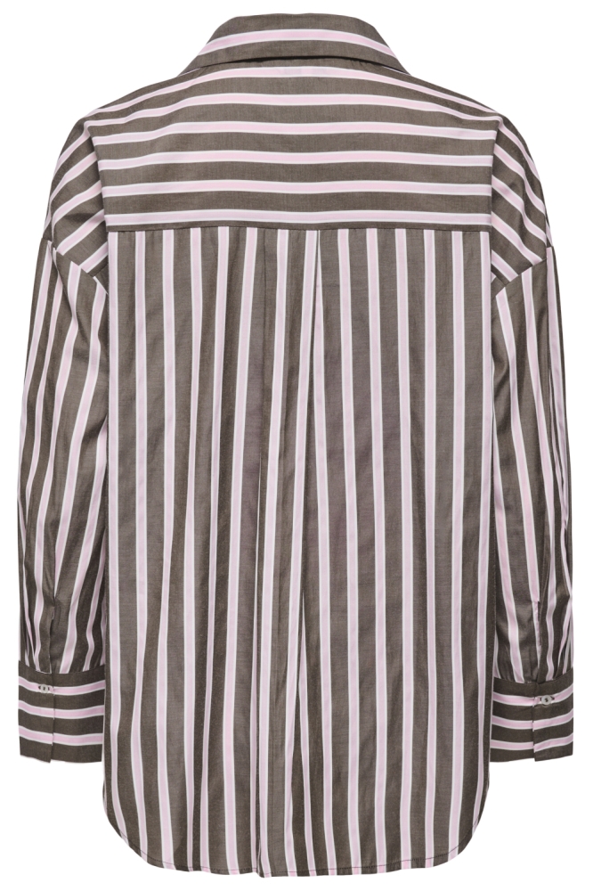 Only bruine dames blouse | Achteraanzicht