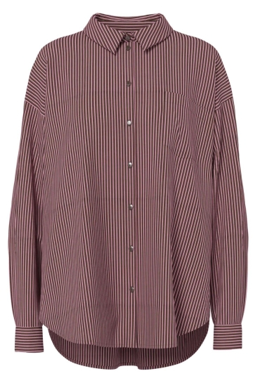 Pieces Blouse PCEMMY LS LOOSE SHIRT WVN NOOS BC 17165158 Hot Fudge/Sea Pink