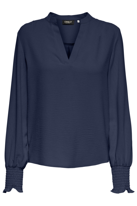 Only blauwe dames t-shirt | Vooraanzicht