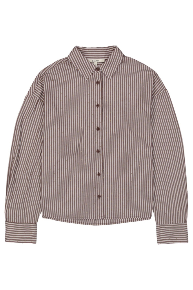Garcia bruine dames blouse | Vooraanzicht