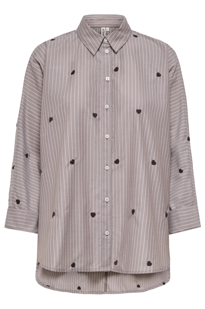 Only bruine dames blouse | Vooraanzicht
