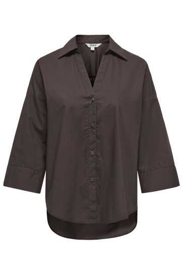 Only Blouse ONLSAJA KERI 3/4 SHIRT WVN 15379411 Coffee Bean