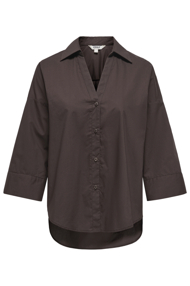 Only bruine dames blouse | Vooraanzicht
