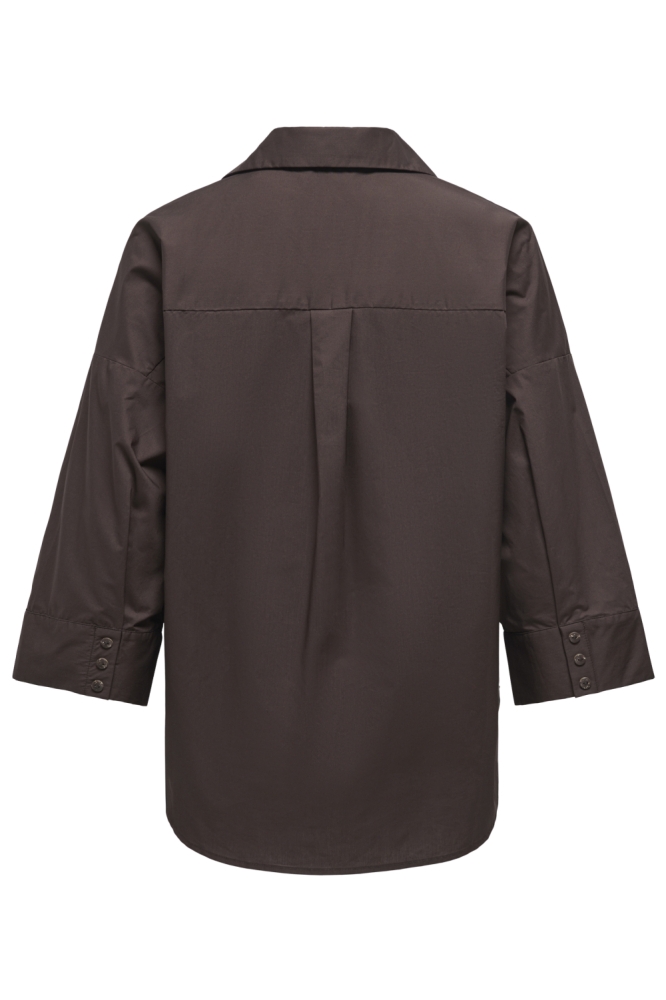 Only bruine dames blouse | Achteraanzicht