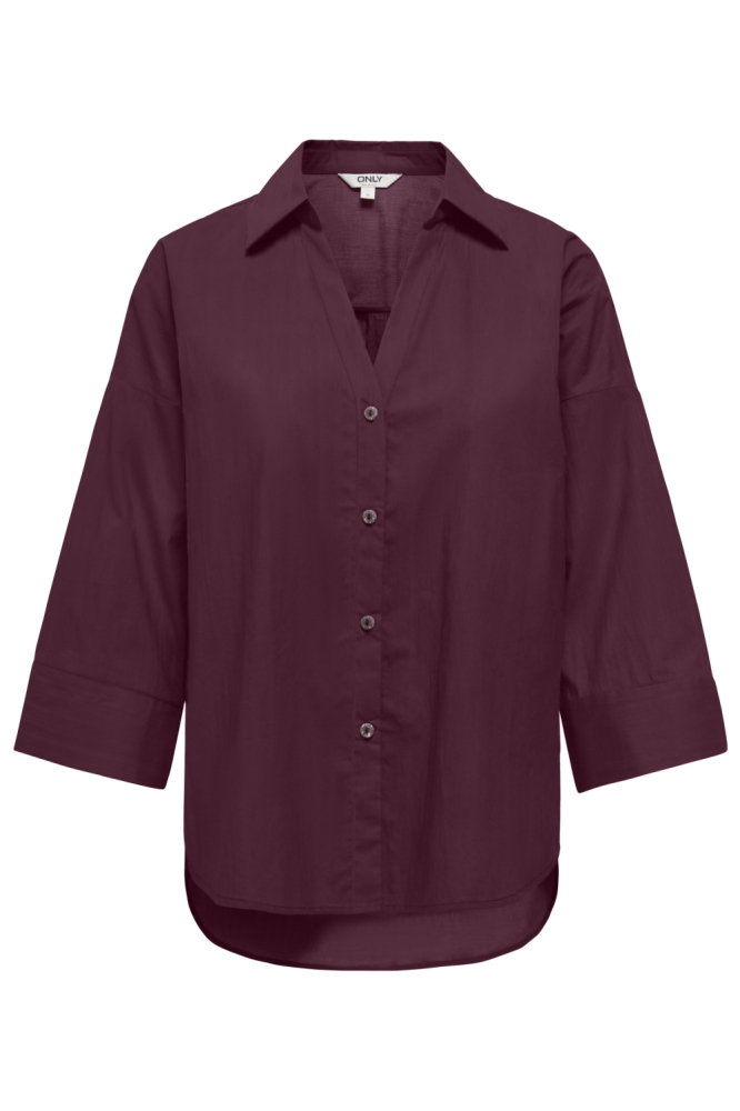 Only bordeaux dames blouse | Vooraanzicht