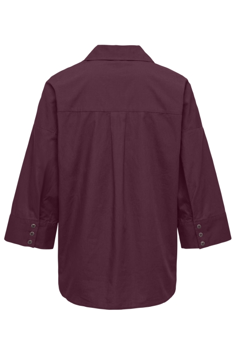 Only bordeaux dames blouse | Achteraanzicht