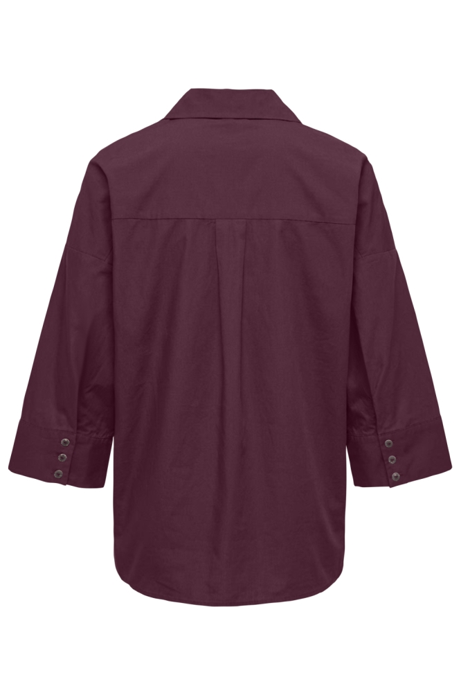 Only bordeaux dames blouse | Achteraanzicht
