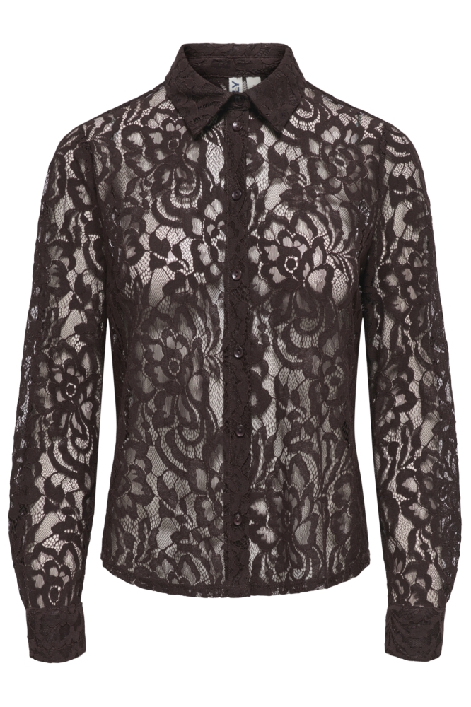 Only bruine dames blouse | Vooraanzicht