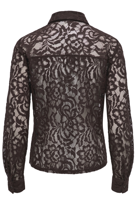 Only bruine dames blouse | Achteraanzicht