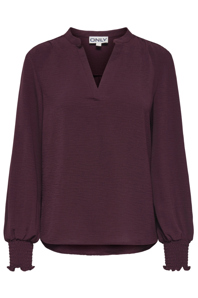 Only bordeaux dames blouse | Vooraanzicht